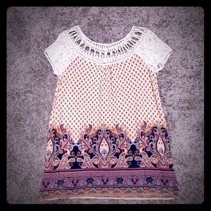 Patterned tunic top